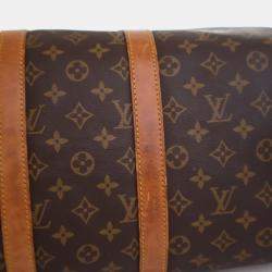 Pre Owned Louis Vuitton Vintage Brown Monogram Keepall Bandouliere 45