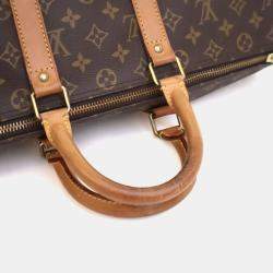 Pre Owned Louis Vuitton Vintage Brown Monogram Keepall Bandouliere 45