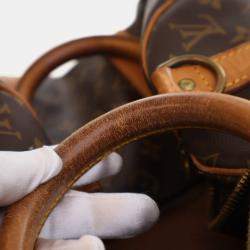 Pre Owned Louis Vuitton Vintage Brown Monogram Keepall Bandouliere 45