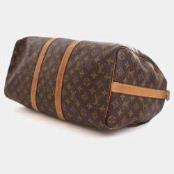Pre Owned Louis Vuitton Vintage Brown Monogram Keepall Bandouliere 45