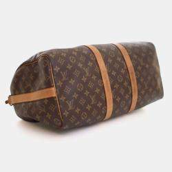 Pre Owned Louis Vuitton Vintage Brown Monogram Keepall Bandouliere 45