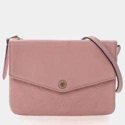 Pre Owned Louis Vuitton Pink Empriente Twice Crossbody Bag