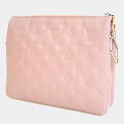Pre Owned Louis Vuitton Monogram Embossed Lambskin Coussin PM