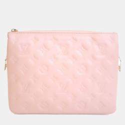 Pre Owned Louis Vuitton Monogram Embossed Lambskin Coussin PM
