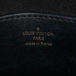 Pre Owned Louis Vuitton Black Brown Limited Edition Calfskin and Monogram Reverse Studded Night Lights Twist MM