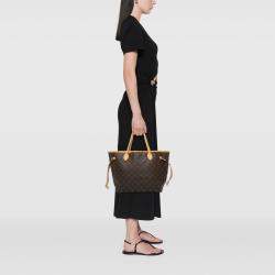 Pre Owned Louis Vuitton Brown Monogram Neverfull MM