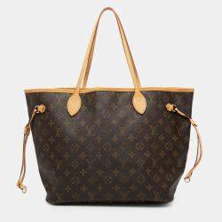 Pre Owned Louis Vuitton Brown Monogram Neverfull MM