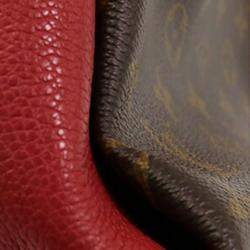 Pre Owned Louis Vuitton Brown Red Monogram Surene BB
