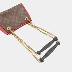Pre Owned Louis Vuitton Brown Red Monogram Surene BB