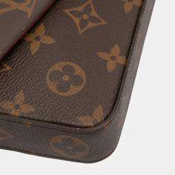 Pre Owned Louis Vuitton Brown Monogram Pochette Felicie
