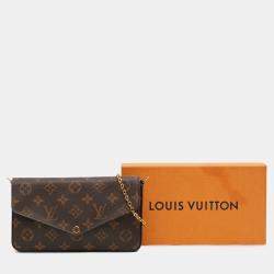 Pre Owned Louis Vuitton Brown Monogram Pochette Felicie