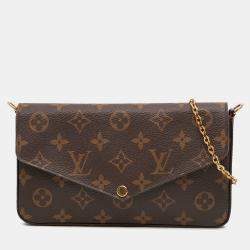 Pre Owned Louis Vuitton Brown Monogram Pochette Felicie