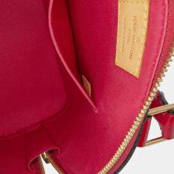 Pre Owned Louis Vuitton Red Monogram Vernis Alma BB