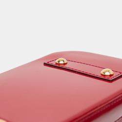 Pre Owned Louis Vuitton Red Monogram Vernis Alma BB