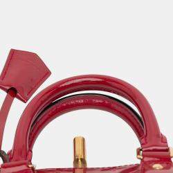 Pre Owned Louis Vuitton Red Monogram Vernis Alma BB