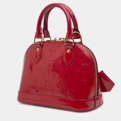 Pre Owned Louis Vuitton Red Monogram Vernis Alma BB