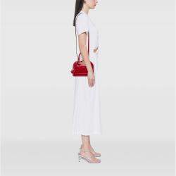 Pre Owned Louis Vuitton Red Monogram Vernis Alma BB
