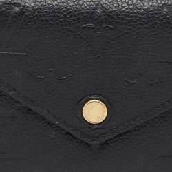 Pre Owned Louis Vuitton Black Monogram Empreinte Leather Victorine Wallet