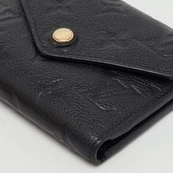 Pre Owned Louis Vuitton Black Monogram Empreinte Leather Victorine Wallet