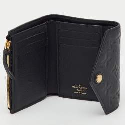Pre Owned Louis Vuitton Black Monogram Empreinte Leather Victorine Wallet
