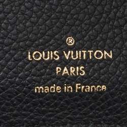 Pre Owned Louis Vuitton Black Monogram Empreinte Leather Victorine Wallet