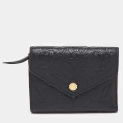 Pre Owned Louis Vuitton Black Monogram Empreinte Leather Victorine Wallet