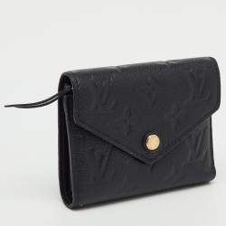 Pre Owned Louis Vuitton Black Monogram Empreinte Leather Victorine Wallet