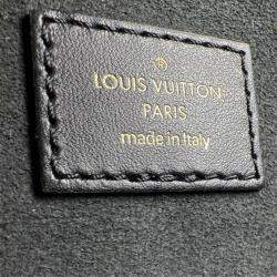 Pre Owned Louis Vuitton Saint Jacques Raffia Leather Shoulder Bag  Tote Beige  Black