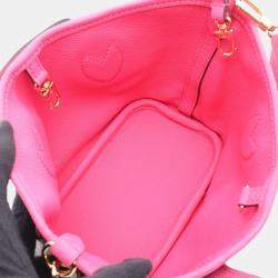Pre Owned Louis Vuitton Neverfull Inside Out Bb Tote Bag  Coated Canvas And Leather  Monogram  Brown Pink