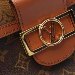 Pre Owned Louis Vuitton Dauphine Backpack  Pvc-Coated Canvas And Leather  Monogram Reverse  Brown