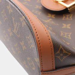 Pre Owned Louis Vuitton Dauphine Backpack  Pvc-Coated Canvas And Leather  Monogram Reverse  Brown
