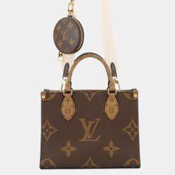 Pre Owned Louis Vuitton Monogram Reverse Giant On-The-Go Pm Handbag