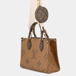 Pre Owned Louis Vuitton Monogram Reverse Giant On-The-Go Pm Handbag