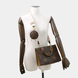 Pre Owned Louis Vuitton Monogram Reverse Giant On-The-Go Pm Handbag
