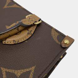 Pre Owned Louis Vuitton Monogram Reverse Giant On-The-Go Pm Handbag