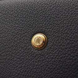 Pre Owned Louis Vuitton On My Side Mm Handbag  Monogram Tufted Leather  Black