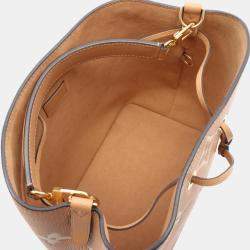 Pre Owned Louis Vuitton Neonoe MM  Brown/White Monogram Empreinte Leather Shoulder Bag