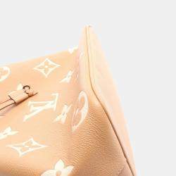 Pre Owned Louis Vuitton Neonoe MM  Brown/White Monogram Empreinte Leather Shoulder Bag