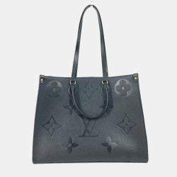Pre Owned Louis Vuitton OnTheGo Black Monogram Empreinte GM 2-Way Shoulder Bag