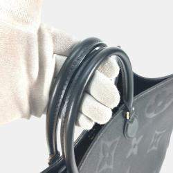 Pre Owned Louis Vuitton OnTheGo Black Monogram Empreinte GM 2-Way Shoulder Bag