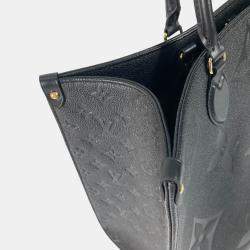 Pre Owned Louis Vuitton OnTheGo Black Monogram Empreinte GM 2-Way Shoulder Bag