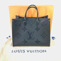 Pre Owned Louis Vuitton OnTheGo Black Monogram Empreinte GM 2-Way Shoulder Bag