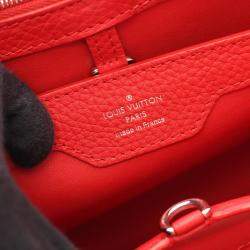 Pre Owned Louis Vuitton Capucines Parnassus Red Leather PM Handbag