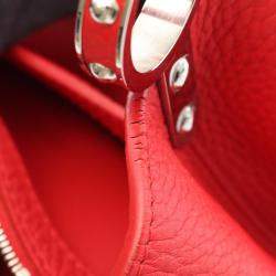 Pre Owned Louis Vuitton Capucines Parnassus Red Leather PM Handbag