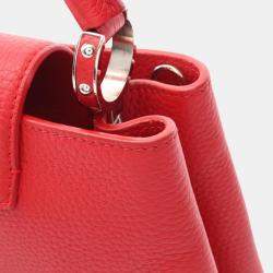 Pre Owned Louis Vuitton Capucines Parnassus Red Leather PM Handbag