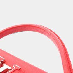 Pre Owned Louis Vuitton Capucines Parnassus Red Leather PM Handbag