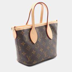Pre Owned Louis Vuitton Neverfull Bb Monogram Brown Coated Canvas Leather Handbag