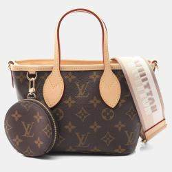 Pre Owned Louis Vuitton Neverfull Bb Monogram Brown Coated Canvas Leather Handbag