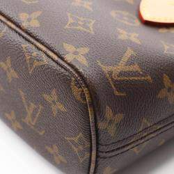 Pre Owned Louis Vuitton Neverfull Bb Monogram Brown Coated Canvas Leather Handbag