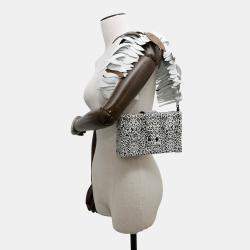 Pre Owned Louis Vuitton Petite Malle Shoulder Bag  Dalmatian Nether Feather  Black
